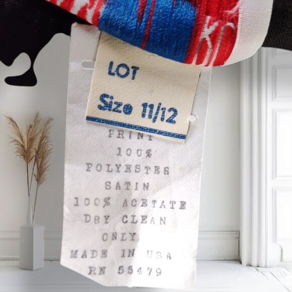 Vintage 80s does 40s Cocktail Dress Size 6/8 Sheer Floral Satin Burnout - Picture 15 of 16